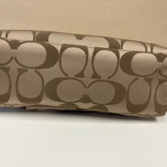 COACH CAMPBELL SIGNATURE C Light Brown W/LEATHER TRIM HANDBAG J1305-F25292 - Picture 8 of 8